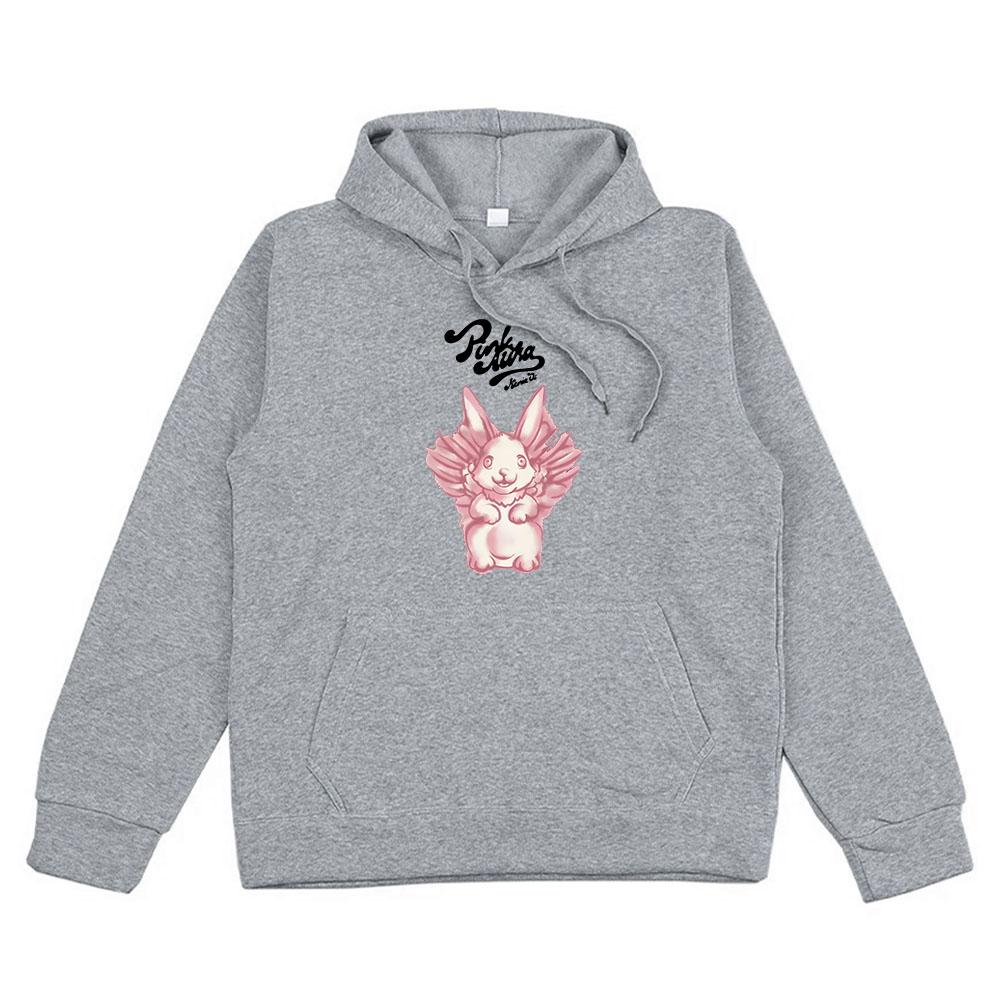 Альбом Bunny Pink Aura Графические худи Певица Kenia Os Тур 2024 Толстовка для зимней уличной одежды Мужская Женская Одежда