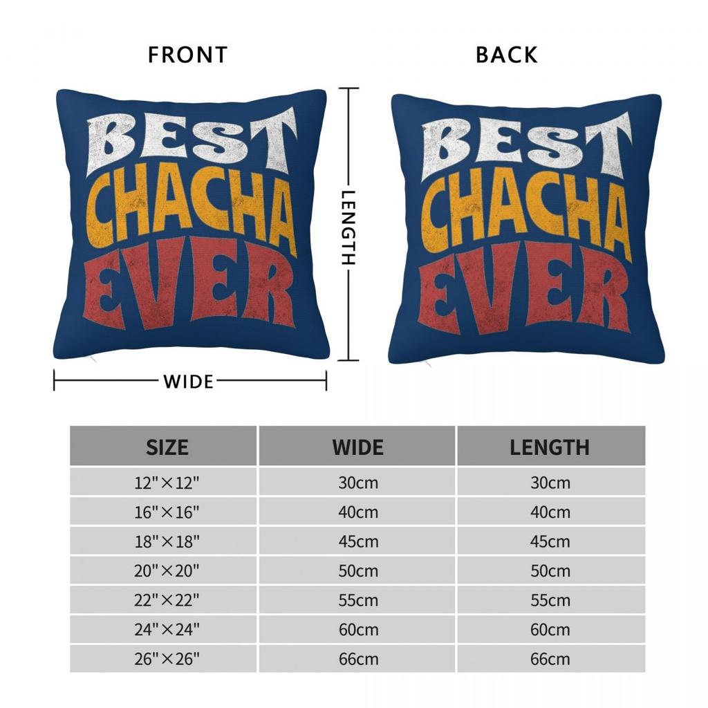 Best Chacha Ever Chachu Square Pillowcase Polyester Linen Velvet Printed Zip Decor Bed Cushion Case