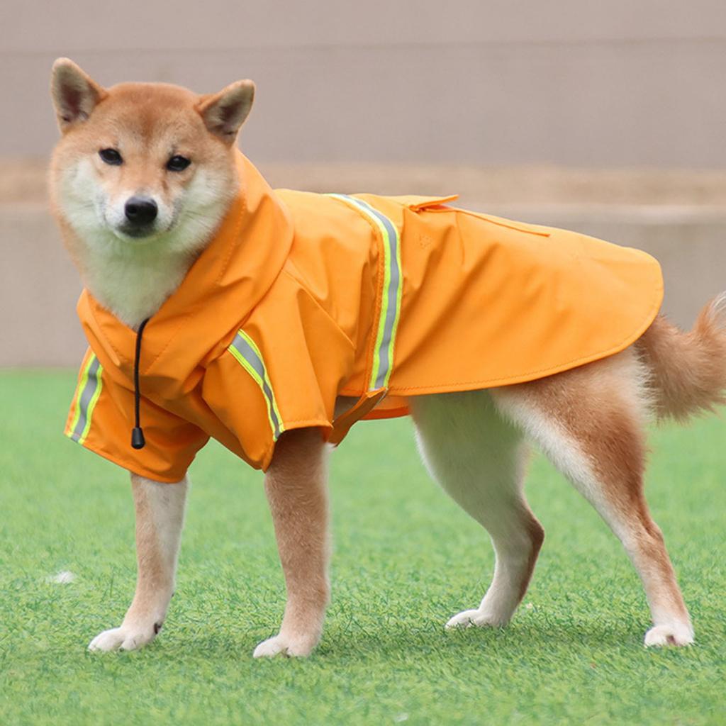 Pet Raincoat Fashion Reflective Waterproof Pet Winter Raincoat Dog Medium Large Dog