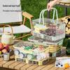 Портативный холодильник-контейнер для хранения свежих продуктов большой емкости со сливом