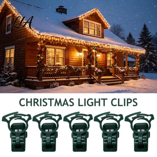 Easy Install Light Hangers Christmas Clips for C7 C9 E12 E17, Outdoor String Lights, Weather-Resistant Patio Mounts Spring Hooks with Anti-Slip