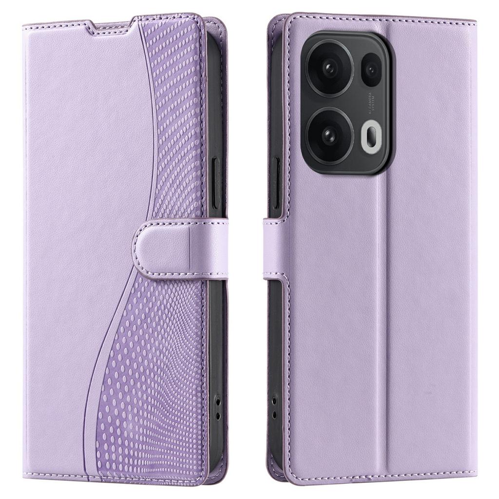 Для Oppo Reno13 Pro 5G Чехол Точечный оттиск PU Кожаный Чехол-книжка для телефона со слотом для карт, ремешок