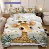 Giraffe Pattern Bedding Quilt Set Quilt Cover Pillowcase Home Decoration Birthday Gift (1 * duvet cover + 2 * pillowcase, without core)