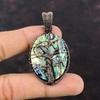 Tree Of Life Abalone Shell Pendant Copper Wire Wrapped Pendant Genuine Gemstone Jewelry Handmade Pendant Copper Wire Jewelry Gift For Women