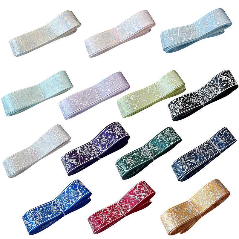 2,5 см*4,5 м/рулон упаковочные ленты Лолита одежда лазерный узор DIY упаковка головной убор шляпа 14 цветов