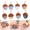 8Pcs Handcraft Fabric Acorn Decoration Desk and Hanging Decoration For Fall Harvests Festival Home Office Decoration