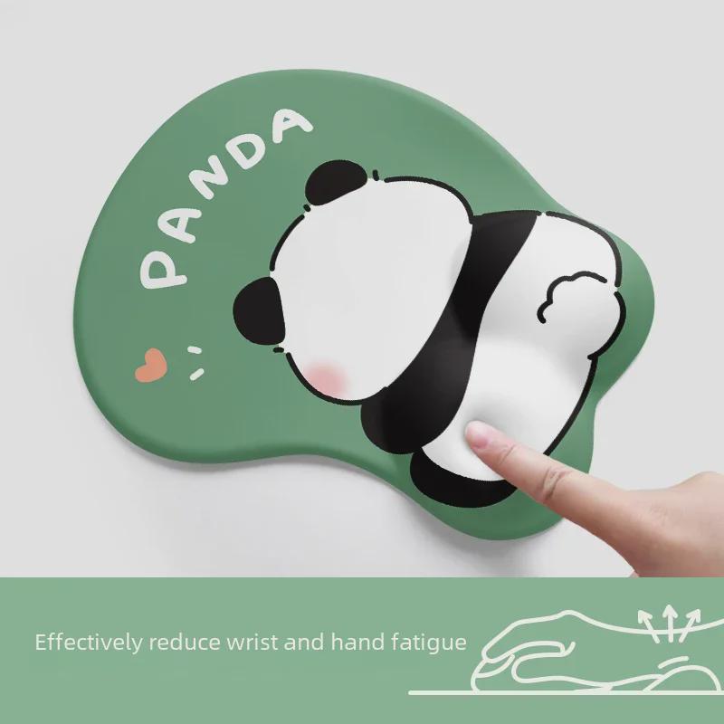 Подставка для запястья мыши Panda Mouse Pad - мягкий силиконовый коврик для офиса или ноутбука