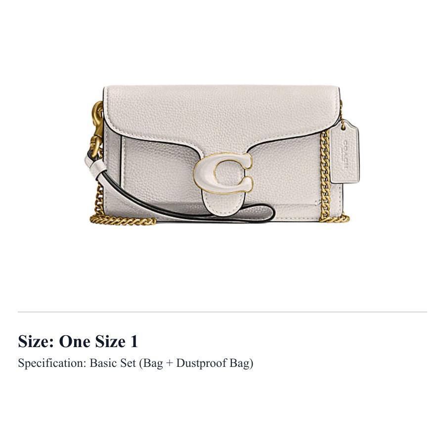 COACH Tabby Cow Leather Crossbody Bags Women's White CJ925-B4HA