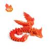 3D Printed Dragon Colorful Gem Dragon Figurines Movable Joint Rotatable Articulated Dragon Crafts Desktop Western Style Ornament