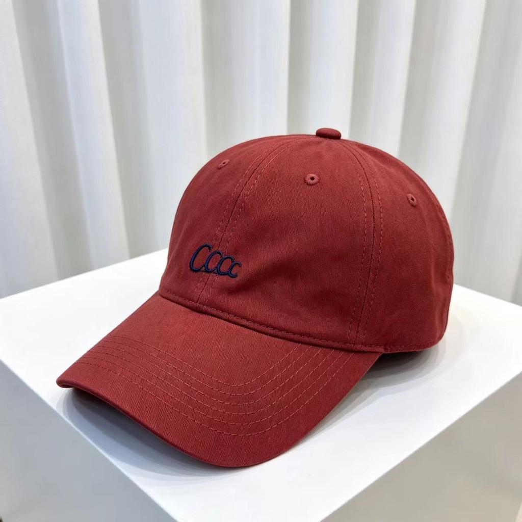 New solid color curved brim hat, letter dome baseball cap, casual versatile cap, small face soft top sun hat