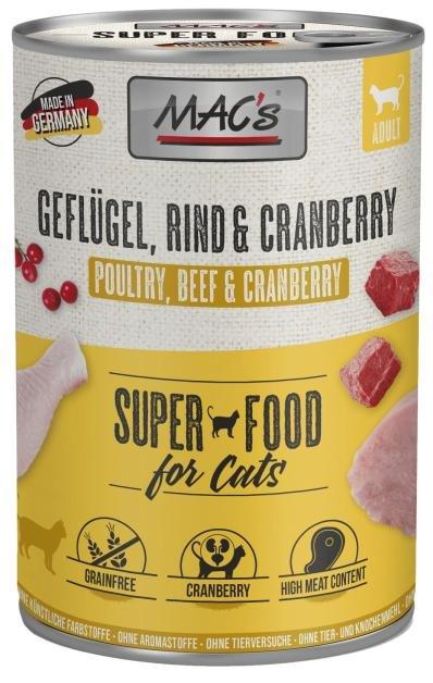 Mac' Cat | Adult | 400G Can - Poultry Beef and Cranberry 400G