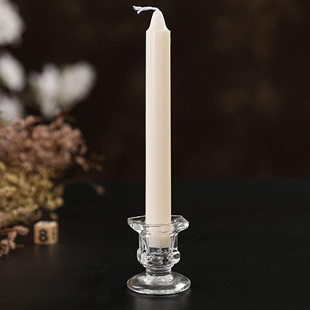 Прозрачный хрустальный изящный аксессуар для свечи Подсвечник Подставка для свечи Основание для свечи Подсвечник