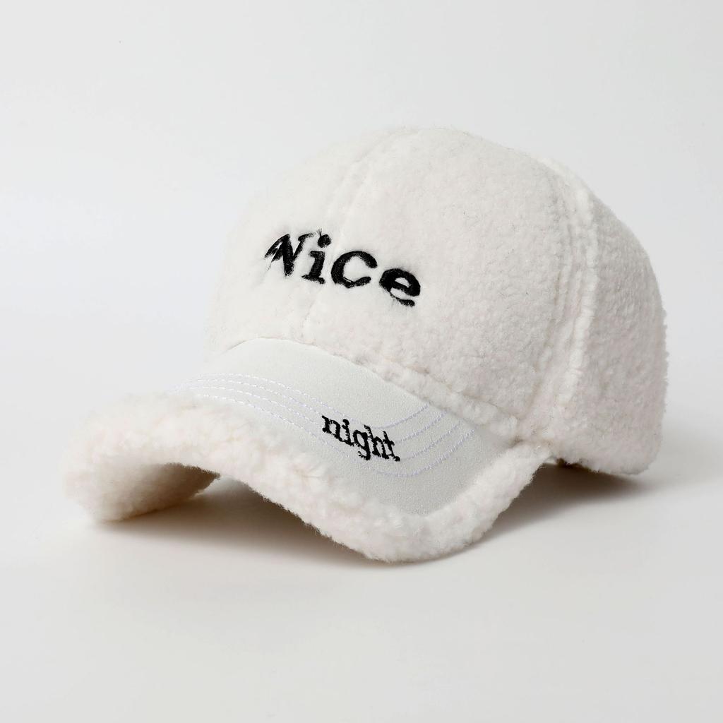 Бейсболка в корейском стиле на осень и зиму, флисовая кепка с вышитыми буквами, модная повседневная бейсболка с открытой спиной для женщин