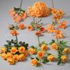 Цветочная композиция для имитации свадебной дорожки в оранжевых тонах - Искусственные цветы для домашнего декора