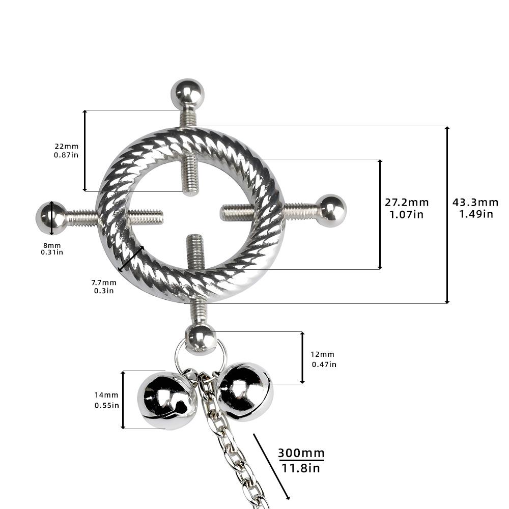 Nipple Toys Metal Nipple Clamps With Pearl Bell Bondage Gear Sex Toys for Women Juguetes Sexuales Round Nipple Chastity Device