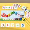 Wooden Caterpillar Counting Bead Puzzle For Child Parent Interaction