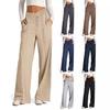 Широкие брюки Rope Solid Color, женские брюки, модные повседневные брюки