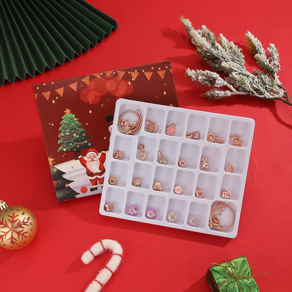 Рождественские украшения Адвент-календарь: Набор для создания браслетов-шармов и ожерелья своими руками