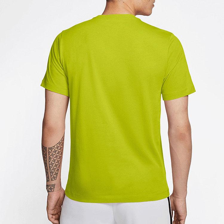 Nike T Shirts Men's Cactus Green/Black Crew Neck Moderate Straight Fit CT6528-308
