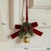 Obboiot Christmas Velvet Bell & Bow Hanging Ornaments