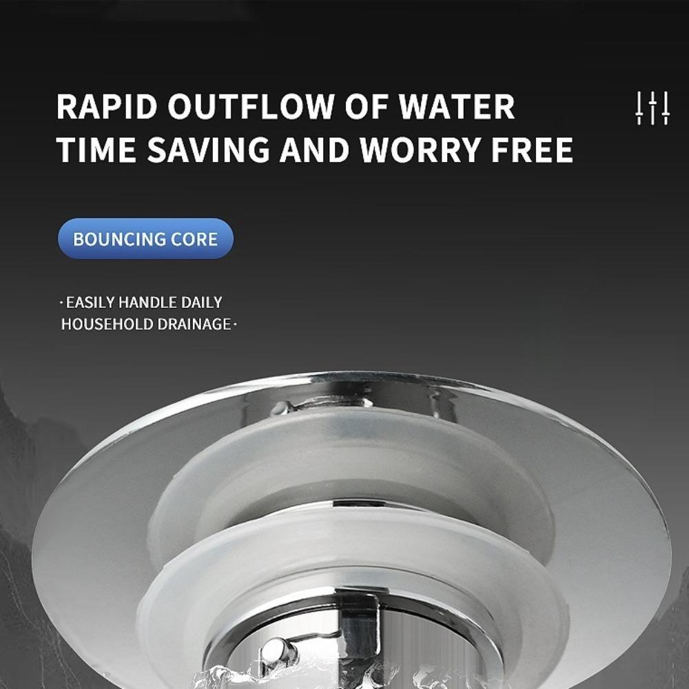 with Removable Filter Basket Pop Up Sink Drain Filter Washbasin Bounce Core for Basin Drain Holes