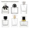 High-End Glass Spray Bottles: Square 30ml & Round 50ml Perfume Containers