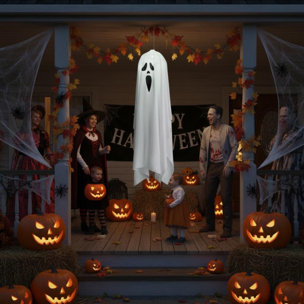 Ozdoba Na Halloween Duch Świecący 85 Cm