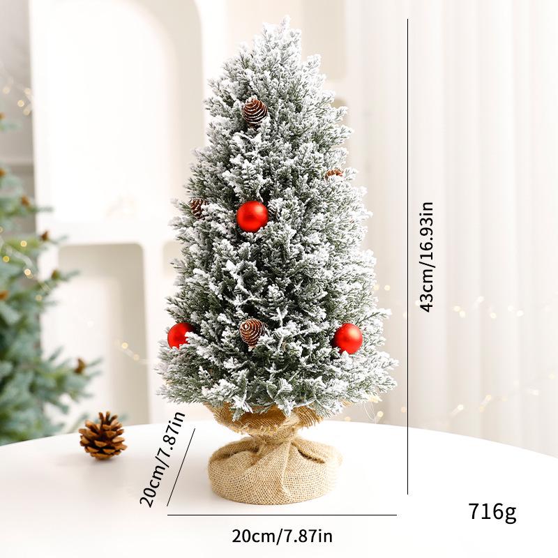 Mini Nobel Pine Christmas Tree Ornament with Red Berry Decoration