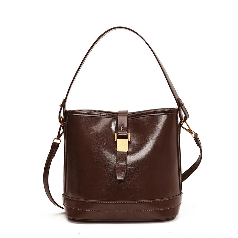 Сумка-ведро для поездок на работу, ручная кладь, 2025, нишевая трендовая сумка-мессенджер, женская зимняя новая модная повседневная плечевая сумка