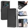 Happy Heart Pattern Magnetic Closure Vegan Leather Phone Case With Wrist Strap For ZTE Blade A56 4G