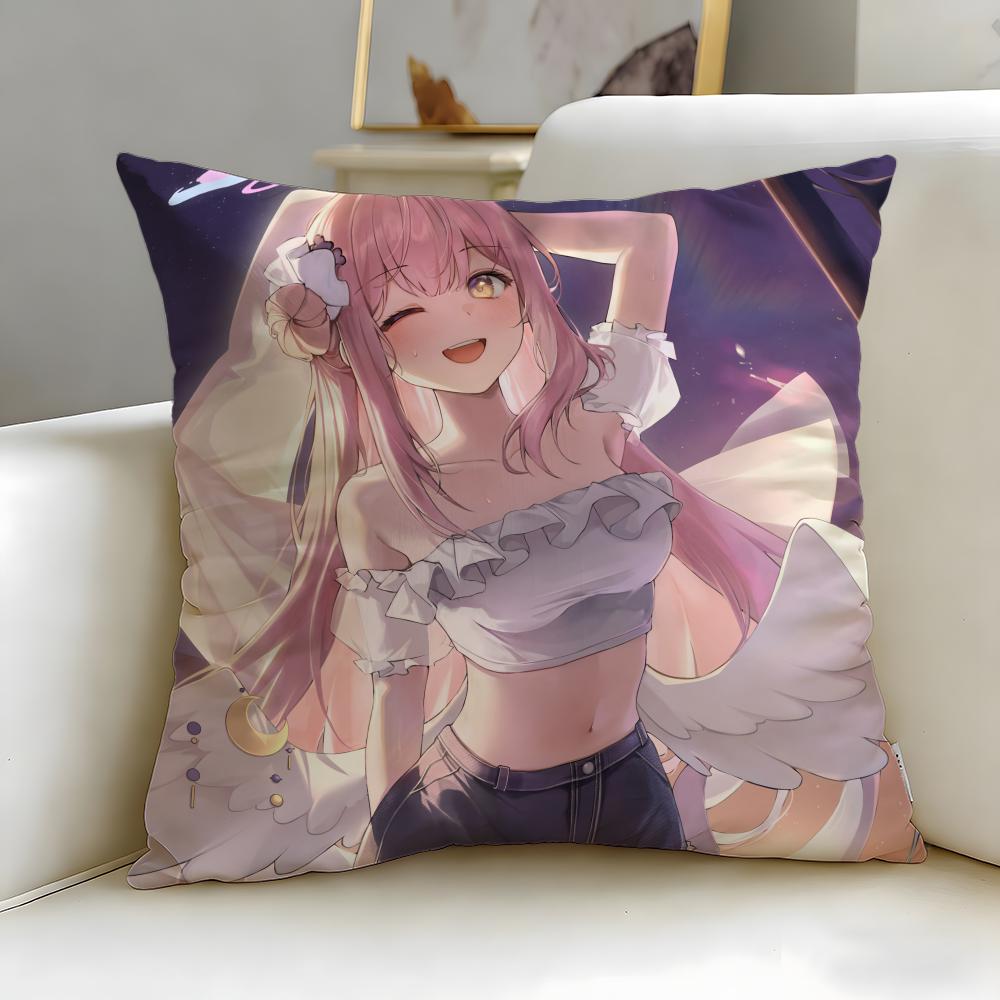 popular anime character Misono Mika Cushion Cover Soft EasyWash Pillow Case Versatile for Couch Bed Travel and Office