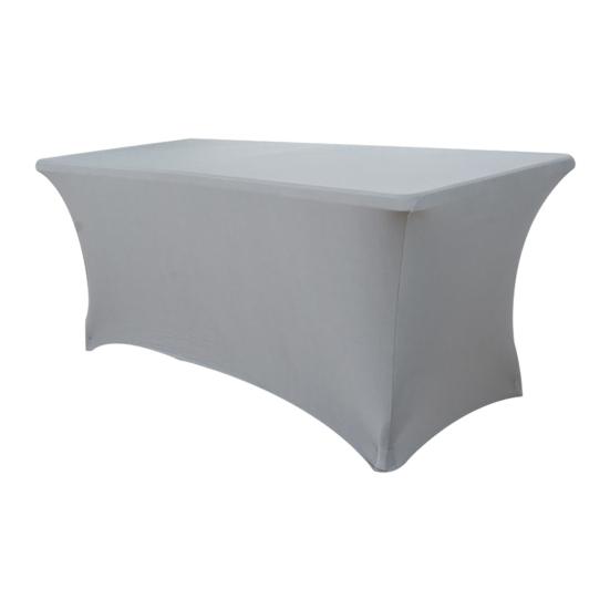 Эластичная скатерть для стола, прямоугольная, однотонная, полиэстеровая ткань, устойчивая к морщинам, моющаяся, для банкета, вечеринки в помещении и на открытом воздухе