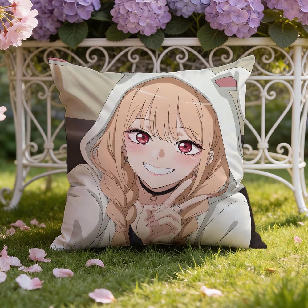 Аниме D-Dress-Up D-Darling Наволочка для подушки Домашняя и автомобильная Двухсценарная Наволочка: Двусторонняя конструкция для максимального комфорта