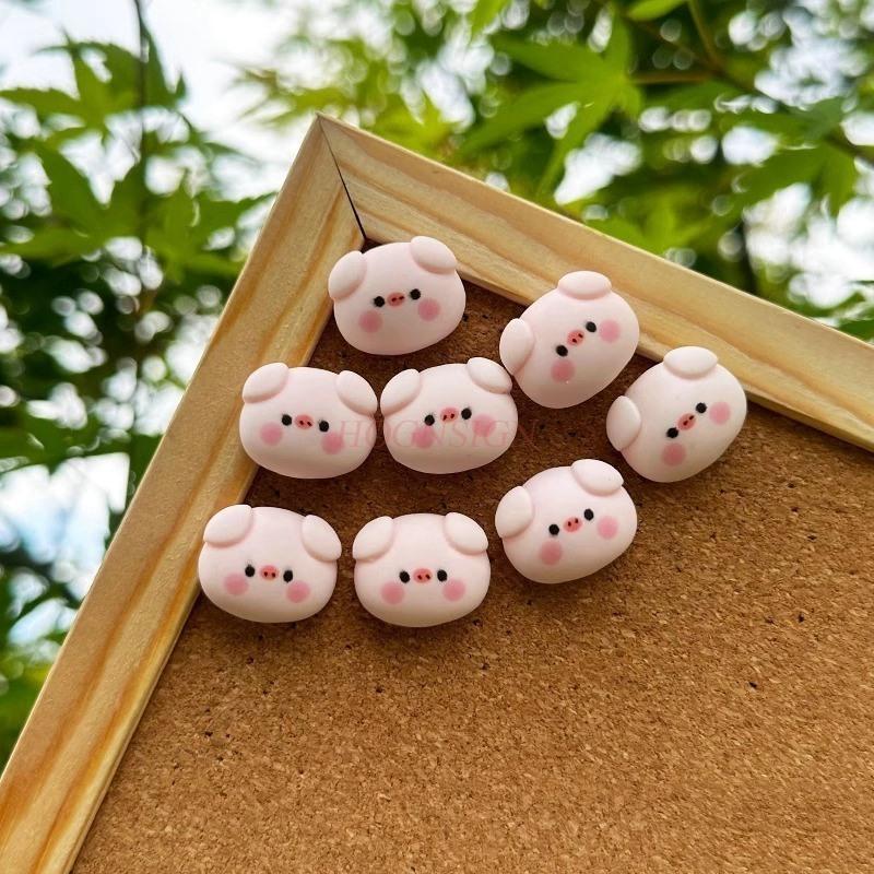 8pcs Creative Push Pin Cute Pig Soft Wooden Board Felt Photo Wall Message Board Decorative Button