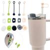 Straw Plug Reusable BPA Free Dishwasher Safe Fine Sealed Effective Dustproof Heat-resistant Silicone Spill Proof Stopper Personal Use