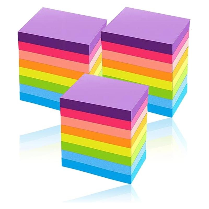 8 Pcs Practical Sticking Notes Colorful Notepads Adhesive Sticking Pad Simple Notepads Memo Pad Aesthetic Note Pad