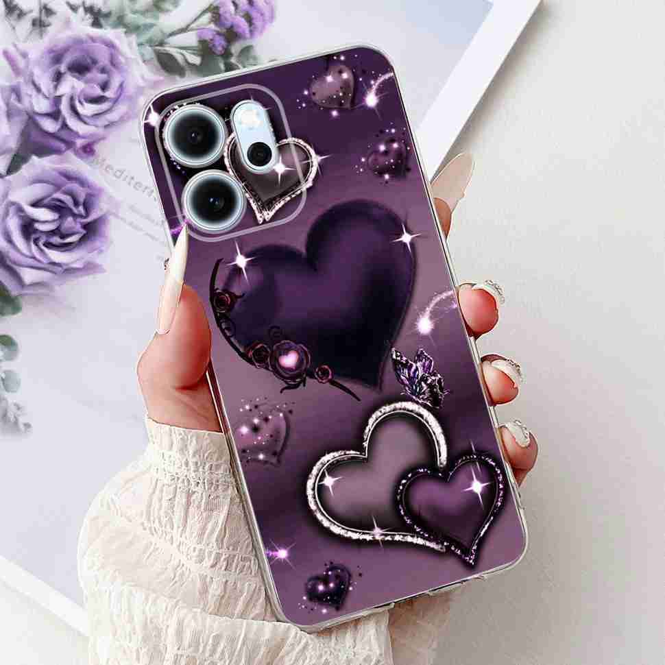 For Oppo Reno14 F 5G CPH27436.57" Case Colorful Butterfly Flowers TPU Soft Silicone Cover For Oppo Reno 14 F RENO14F Phone Cases