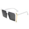 THREE HIPPOS Sun Glasses Women Plastic  UV 400 Custom Logo 2020 New Arrivals Big Oversize Shades Mirror Flat Top Square Sunglass