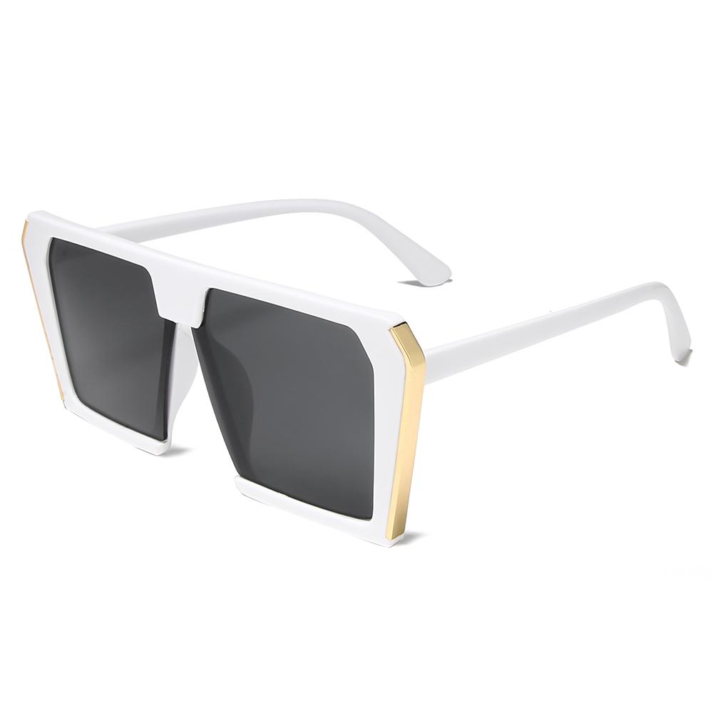 THREE HIPPOS Sun Glasses Women Plastic UV 400 Custom Logo 2020 New Arrivals Big Oversize Shades Mirror Flat Top Square Sunglass