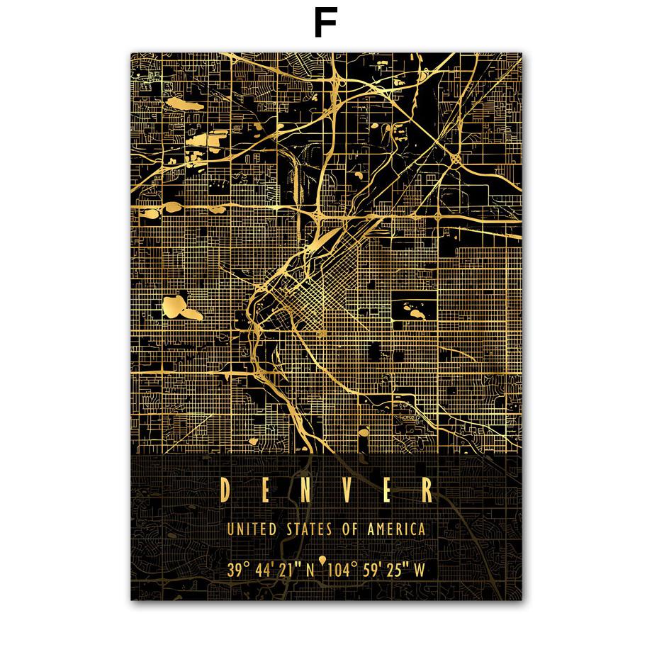 Лас-Вегас, Чикаго, США, Америка, карта города, декор для гостиной, постеры и принты, настенная живопись на холсте, настенные панно для домашнего клуба