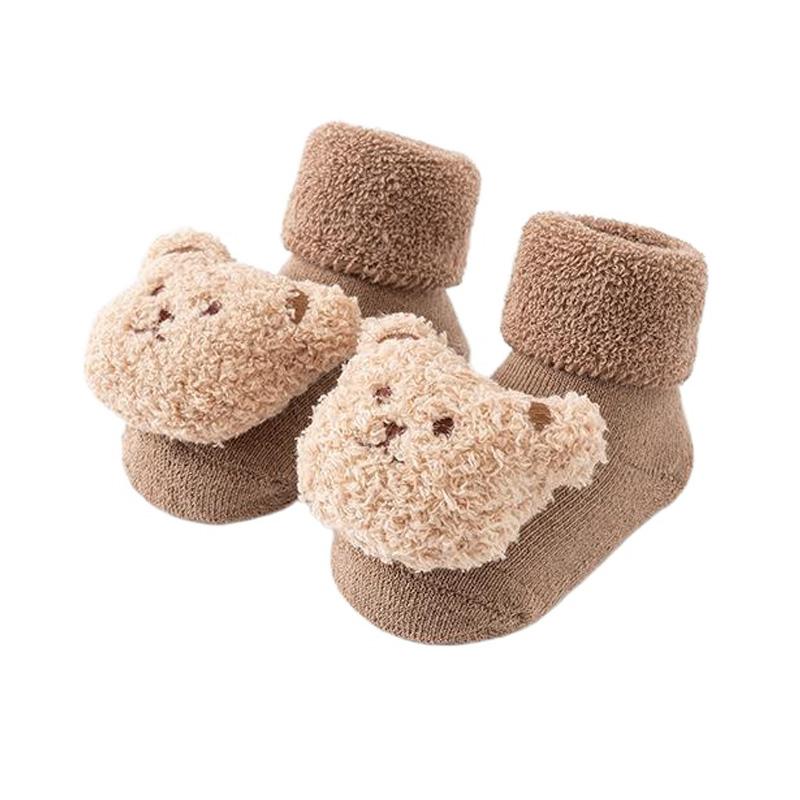 Bear Baby Winter Socks Anti Slip Thicken Newborn Socks for Girls Boys Cotton Toddler Floor Socks Infant Kids Accessories 0-3Y