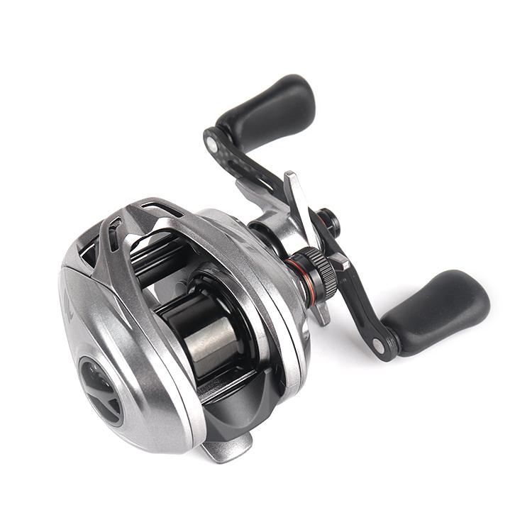 Left Hand Baitcasting Fishing Reel Carbon Fiber Body High Speed Smooth Drag for Saltwater & Freshwater Fishing in Rivers Lakes