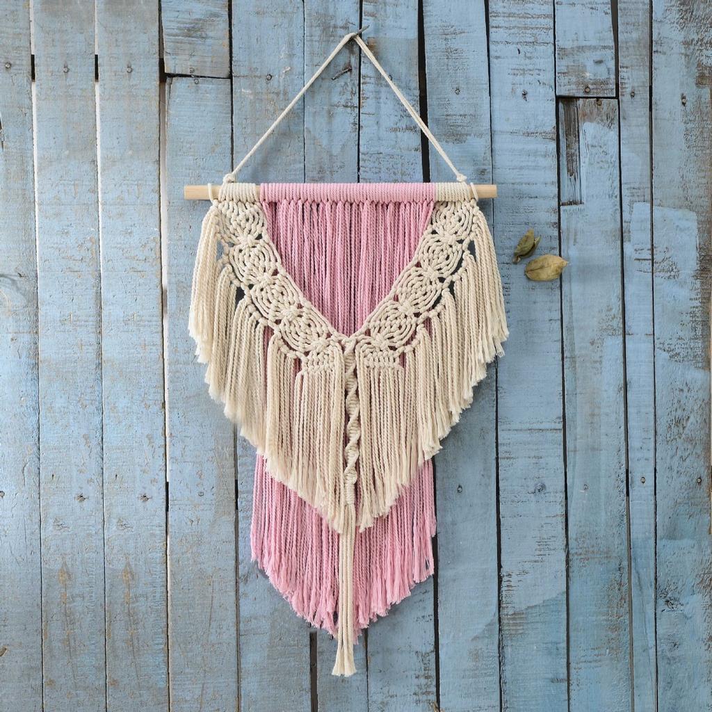 Ручная работа, плетеная макраме, настенное украшение в стиле бохо, декор для стен в стиле макраме, кисточка, богемный настенный декор для спальни, гостиной, ванной, детской комнаты