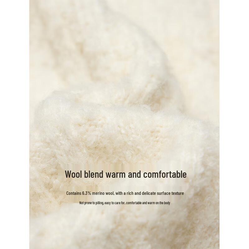 INMAN Женский свитер цвета экрю из смесовой шерсти с текстурой и рукавами реглан