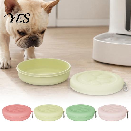 Clip-on Dog Bowl Treat Pouch, with Metal Carabiner, Puppy Holder, Sealed Pet Snack Container Food Lid for Travel Walking Training Trips Lightweight