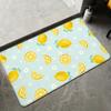 Yellow Lemon Fruit Floor Mat Flannel Rugs Soft Winter Warmth Floor Mat Thickened Non-Slip for Room Home Decor Door Mat