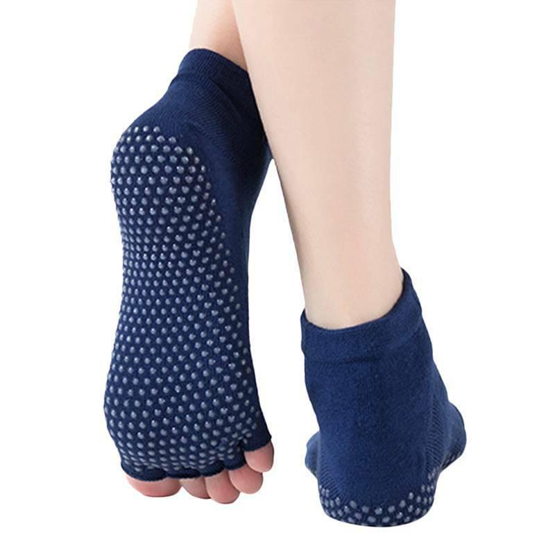 Носки для йоги, мягкие носки для пилатеса, барре, танцев, балета, нескользящие носки без пальцев с половиной носка