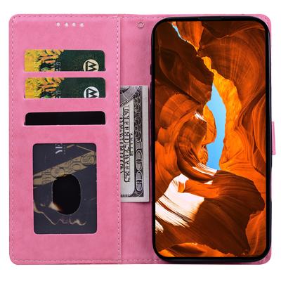 Для iPhone 17 Чехол из эко-кожи с тиснением в виде цветочного узора Кошелек Подставка Флип-чехол для телефона