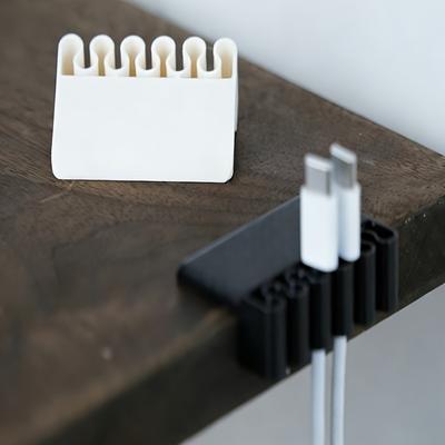 3D-печатный зажим-органайзер для кабелей для стола, держатель для зарядных кабелей с несколькими слотами, управление USB-шнурами, зажим для кабеля на край стола для домашнего офиса