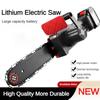 12/16 Inch Brushless Lithium Battery Chainsaw Household Rechargeable Small Handheld Chain Saw Outdoor Logging Electric Saw Black+Red